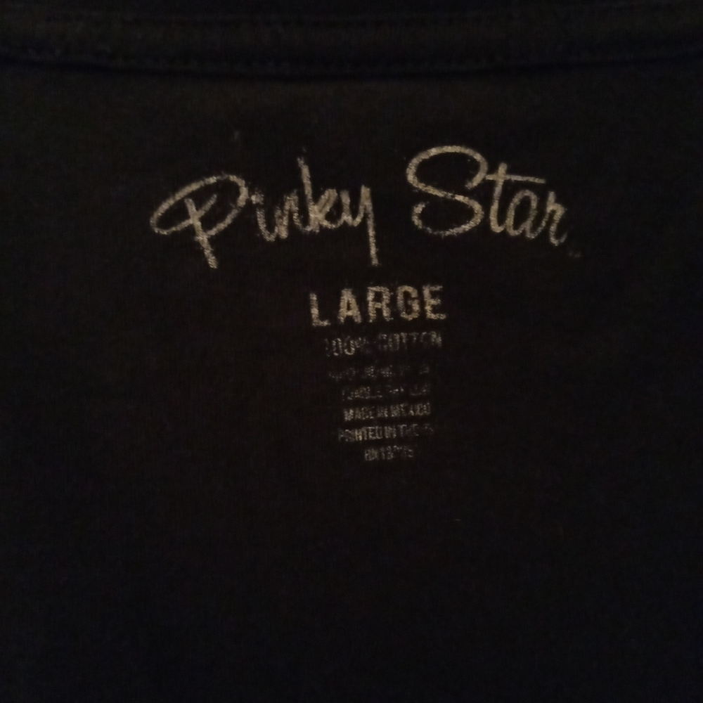 Pinky Star Valentines  graphic tee shirt,womens latge fitted - Picture 2 of 2